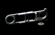 Milled aluminum part used in the Electronics Industry.