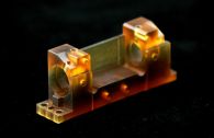 5 axis milled ultem plastic part, used in the Optics Industries.